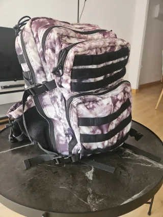 Mochila Táctica Morada y Blanca