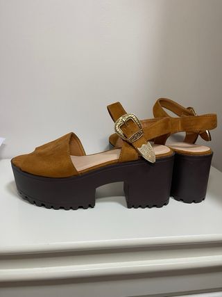 Sandalias de plataforma tacón ancho