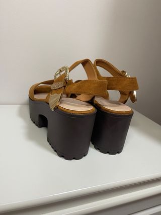 Sandalias de plataforma tacón ancho