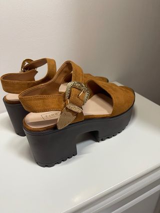 Sandalias de plataforma tacón ancho