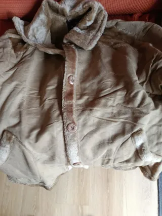 Chaqueta de pelo mujer beige