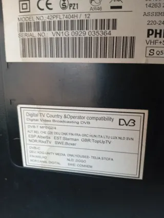 Televisión Philips Negra