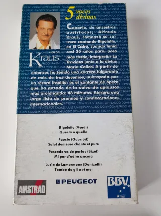 4 VHS 5 Voces Divinas Ópera