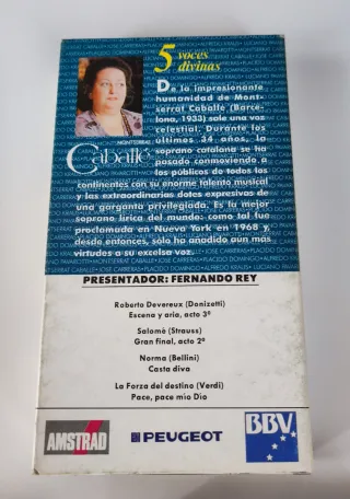 4 VHS 5 Voces Divinas Ópera