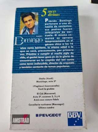 4 VHS 5 Voces Divinas Ópera