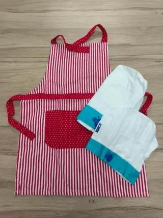Lote Cocina Infantil Delantal Gorros Libro