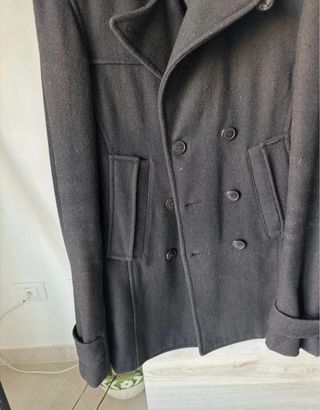 Cappotto nero Matt Davis uomo