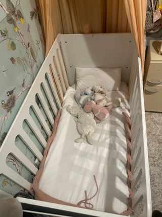 Cuna blanca madera 0-4 años