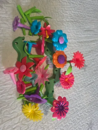Juego de construcción de flores