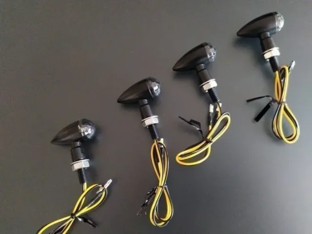 Intermitentes led mini bullet moto negros