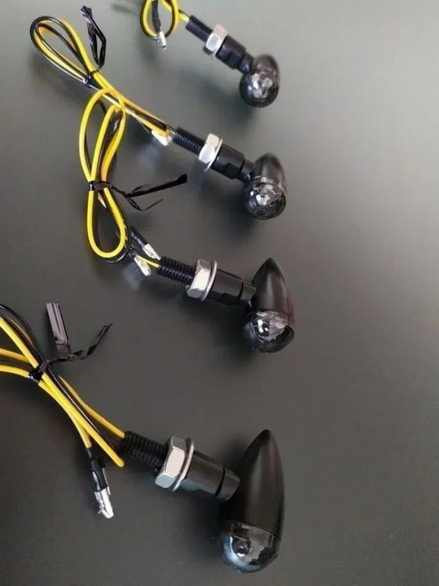 Intermitentes led mini bullet moto negros