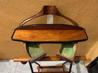 Antiguo Galan de Noche Madera y Metal