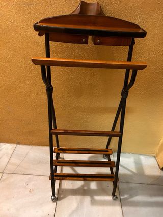 Antiguo Galan de Noche Madera y Metal