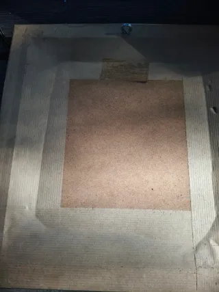 Cuadro azul y dorado