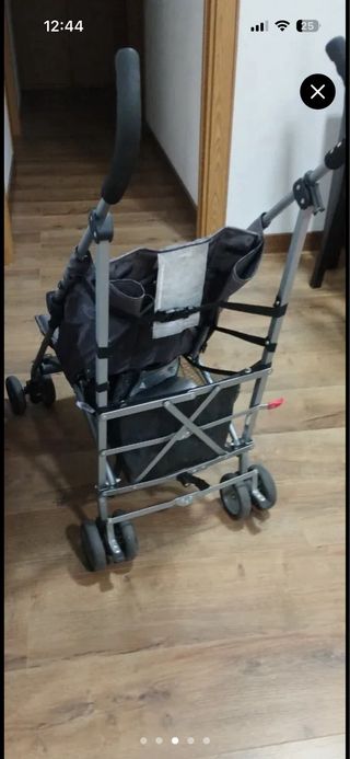 Carrito de bebé plegable gris
