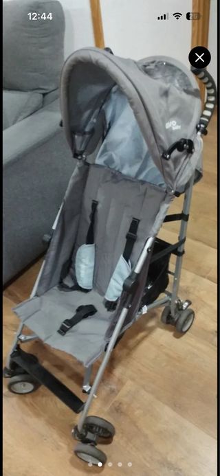 Carrito de bebé plegable gris