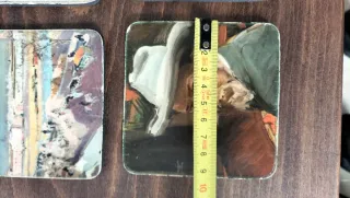 6 Posavasos Vintage con Pinturas