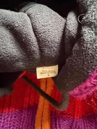 Abrigo de lana 100% multicolor