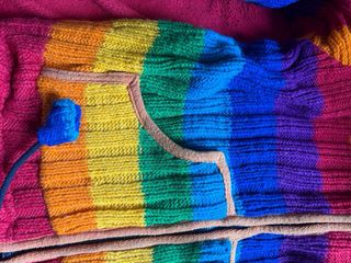 Abrigo de lana 100% multicolor