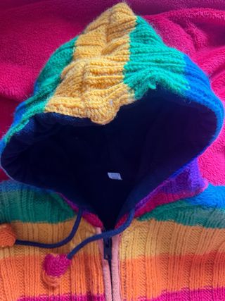 Abrigo de lana 100% multicolor