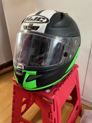 Casco HJC Negro y Verde