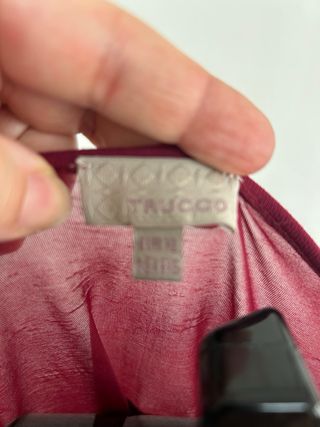 Camiseta manga larga granate mujer T. XL