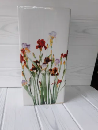 Vaso ceramica decorato fiori