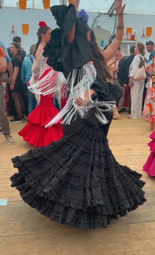 Traje de flamenca negro