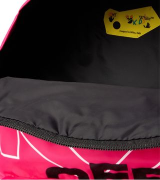 Zaino Off-White Rosa con Logo Bianco