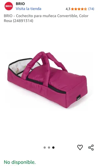 Cochecito de muñecas convertible de la marca Brio.