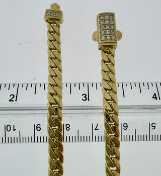 CADENA CUBANA ORO 18 QUILATES.