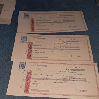 Antiguas letras de cambio
