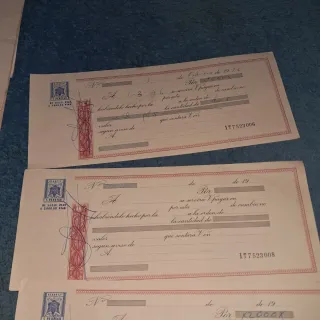 Antiguas letras de cambio