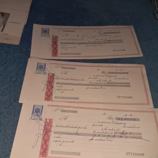 Antiguas letras de cambio