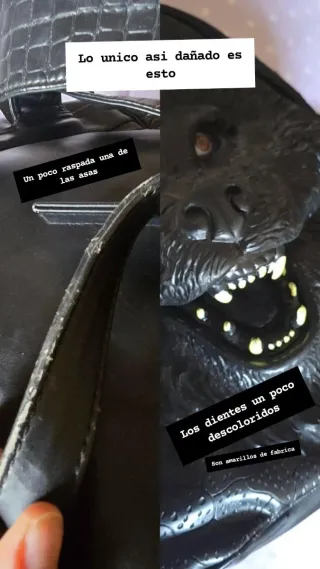 Mochila Lobo Negro con relieve