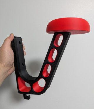 Soporte Casco Moto Negro/Rojo