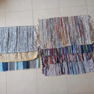 Lote 7 alfombras patchwork