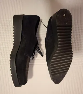 Zapatos LUQUE Ante Negro/Gris Talla 38