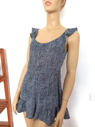 Mono corto Mango rayas azul Talla S