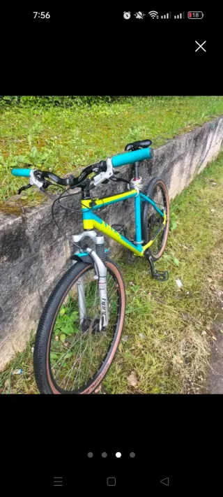 Bicicleta Montaña Azul y Verde
