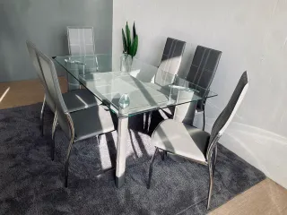 Tavolo da pranzo moderno con 6 sedie NUOVO