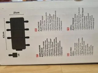 Raclette con grill nueva
