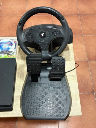 PS4 Slim 1TB + mando + Volante + 8 Juegos