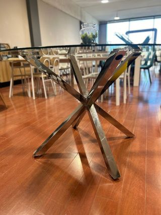 VENDO - mesa redonda cristal 120x75cm