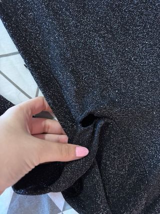 Vestido largo plateado brillante