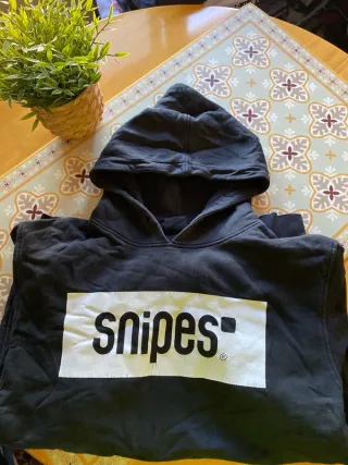 Sudadera Snipes Negra Blanca Retro