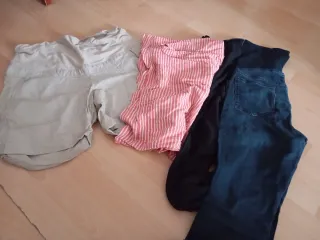 Ropa premamá: 2 Vaqueros, mallas, pantalón corto