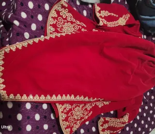 Traje Karakou Argelino Bordado Rojo