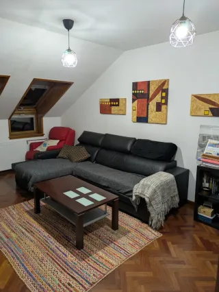 Muebles de salón: lámparas de techo,cuadro tríptic