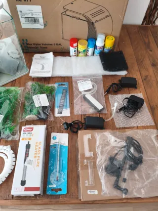 Acuario de diseño 20L con accesorios